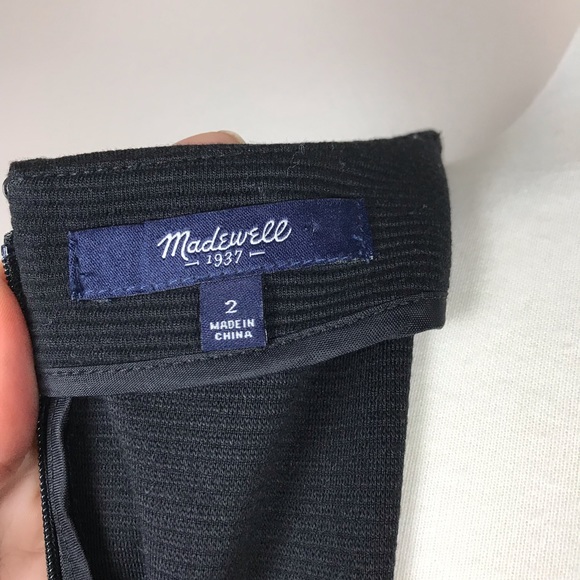 Madewell Colorblock Black Navy Dress - Picture 8 of 8